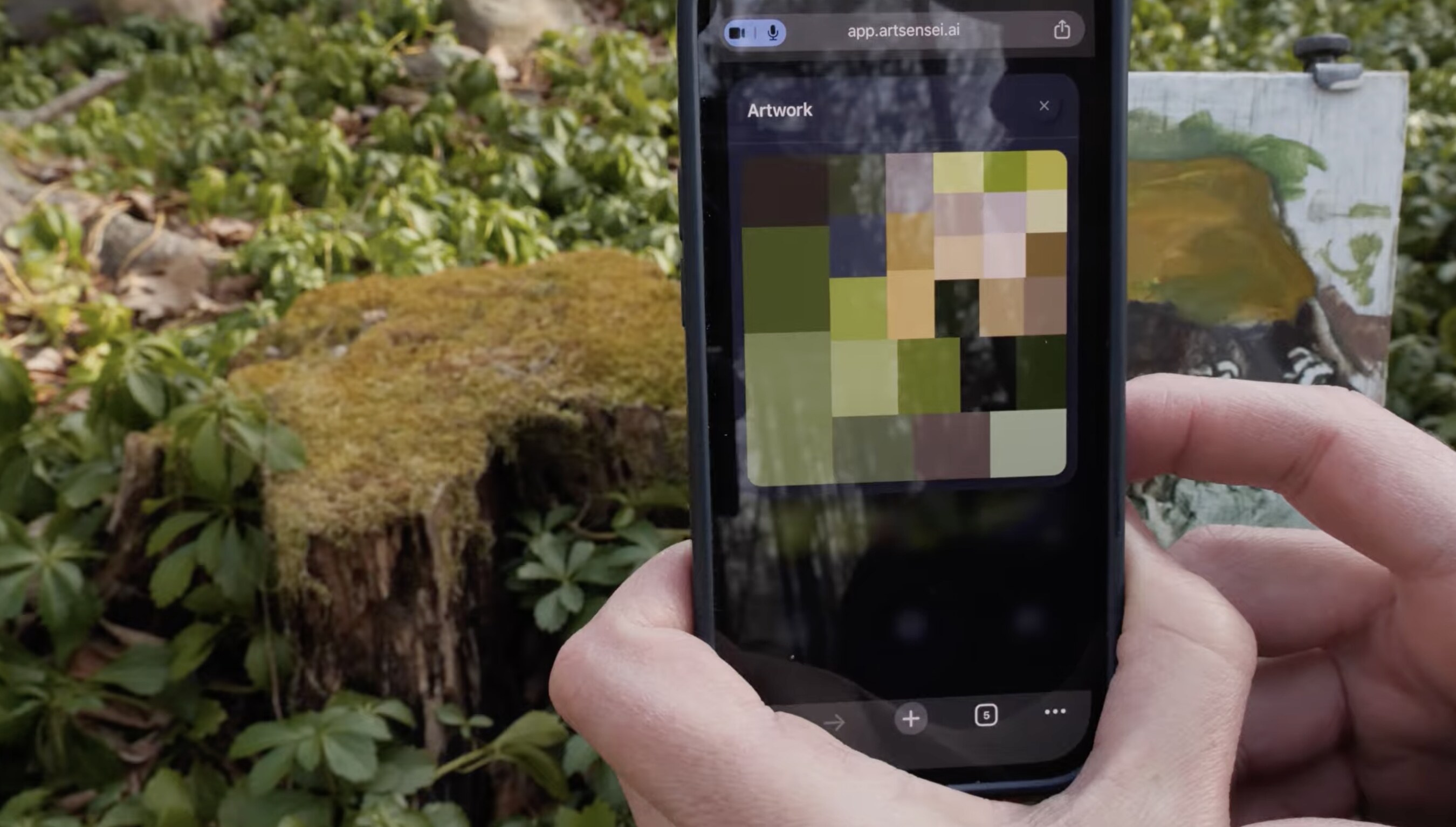 ArtSensei showing a color palette drawn from the woodland scene