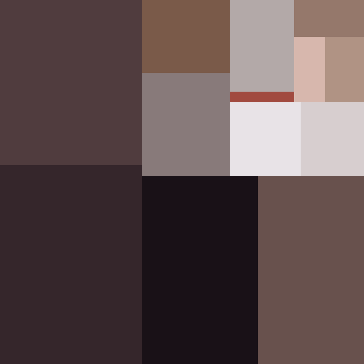 Proportional palette of Zorn's Self-Portrait: warm ochres and flesh tones, cool near-blacks, and a sliver of saturated red